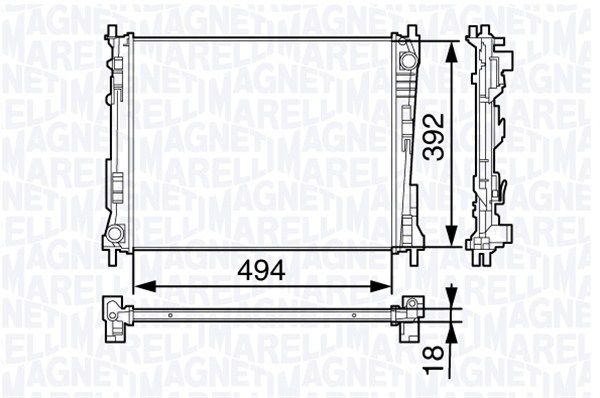 MAGNETI MARELLI Radiators, Motora dzesēšanas sistēma 350213132100